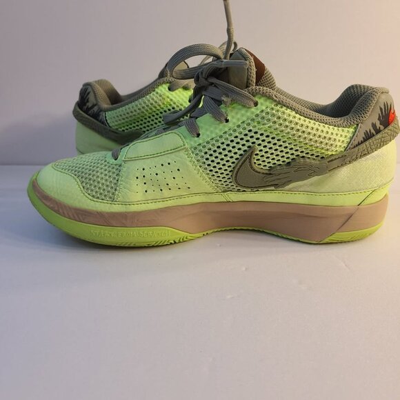 Nike Ja 1 Zombie Halloween Lime Blast Oil Green Black FD6565-300 Men's Size 6.5 - Picture 9 of 10